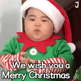  小胖子表情包祝大家圣诞节快乐