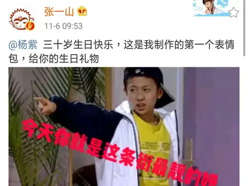  张一山为杨紫庆生,亲手制作表情包,谁料却在评论区互怼起来