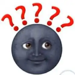  黑脸月亮和黄脸月亮两个emoji表情分别是什么意思,有什么区别