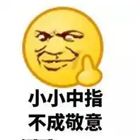  竖中指表情包大全小小中指不成敬意