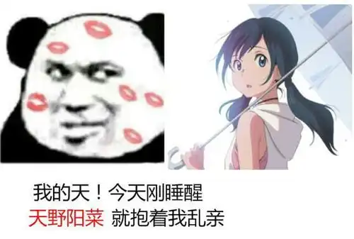 我的天今天刚睡醒天野阳菜就抱着我乱亲熊猫头表情包