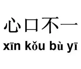  心口不一