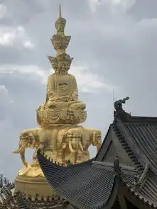 峨眉山的猴子表情包古寺