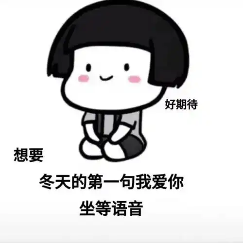  想要冬天里的第一句我爱你坐等语音表情包合集