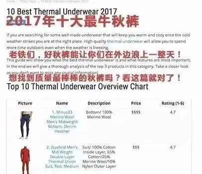  还在嫌弃老妈买的秋裤秋裤早已红到国外,被老外吹上天