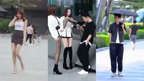  美女想撩小伙,却被小伙女友的大长腿挡住,太霸气了