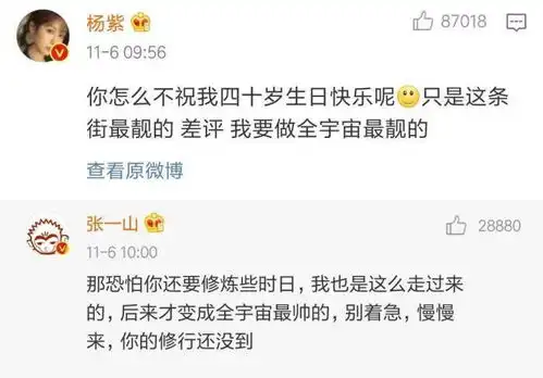 张一山自制表情包为杨紫庆生,留言互怼,还是原来的逗比姐弟
