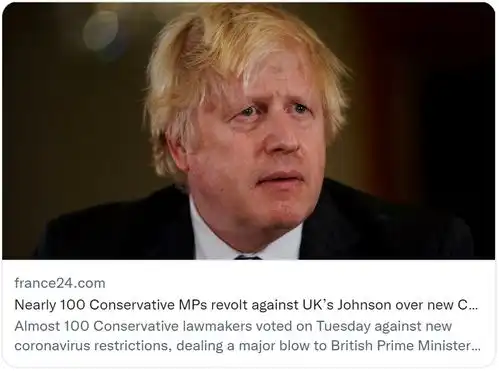  丑闻缠身疫情恶化,英国首相焦头烂额