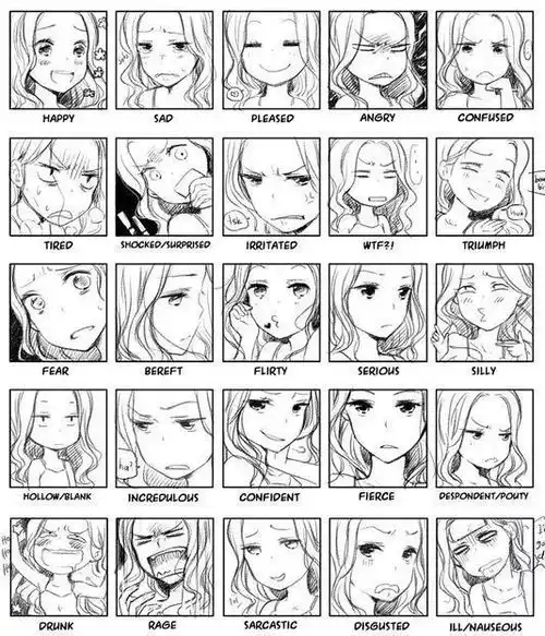 萌表情包画画教程面瘫
