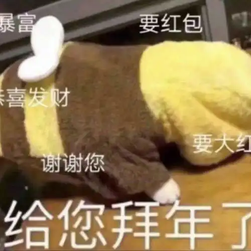 可达鸭表情包之压岁钱要