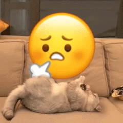  小猫咪翻滚emoji动态gif表情有魔性的小猫emoji表情图片