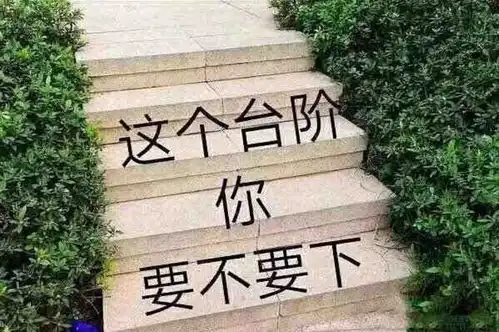  吵架求和表情包这有个台阶我自己下