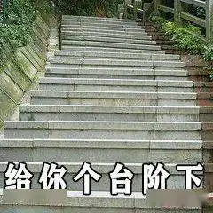 给你个台阶下表情包表情