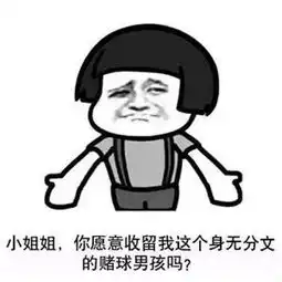  小姐姐你愿意收留我这个身无分文的赌球男孩吗表情包分享