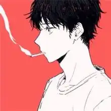  二次元头像男表情忧郁