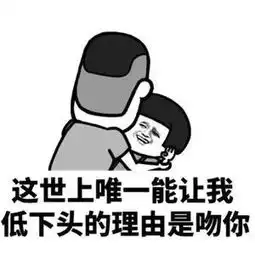  套路表情包这个世界唯一能让我低下头的理由就是吻你