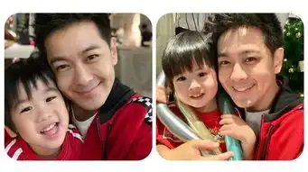  林志颖陪kimi和双胞胎儿子玩陀螺,黑米葛格晒得比爸爸都要黑