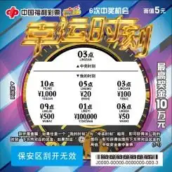  刮刮乐幸运时刻震撼上市头奖10万元