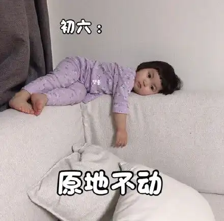  萌娃罗熙在家一动不动表情包