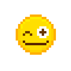  8bit像素小黄脸emoji表情