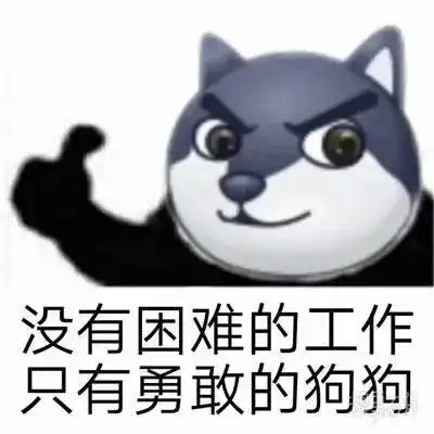 勇敢狗狗不怕困难表情包