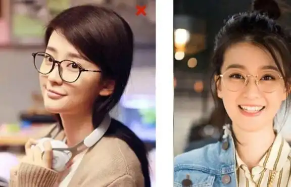  近视的女生别瞎戴眼镜,按照脸型来选镜框,选对了瘦脸又洋气